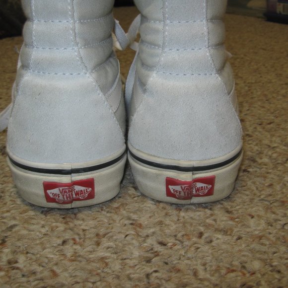 VANS OLD SKOOL SUEDE GRAY BLUE HI TOP HIGH TOP SNEAKERS SHOES 8 - Picture 9 of 9